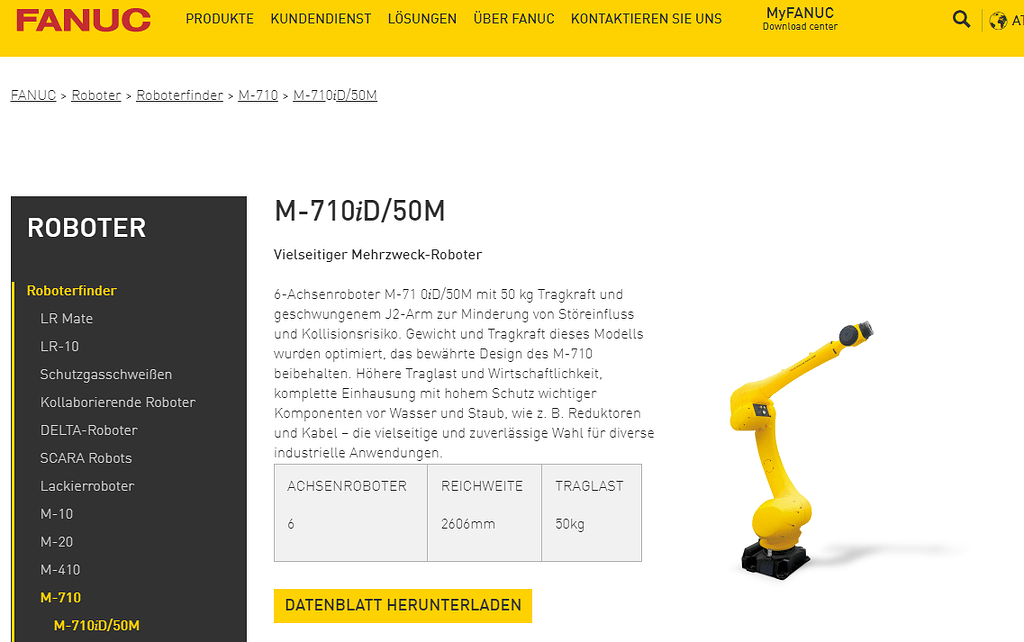 Please Add Fanuc M-710iD/50M - ECat Updates - Visual Components - The ...