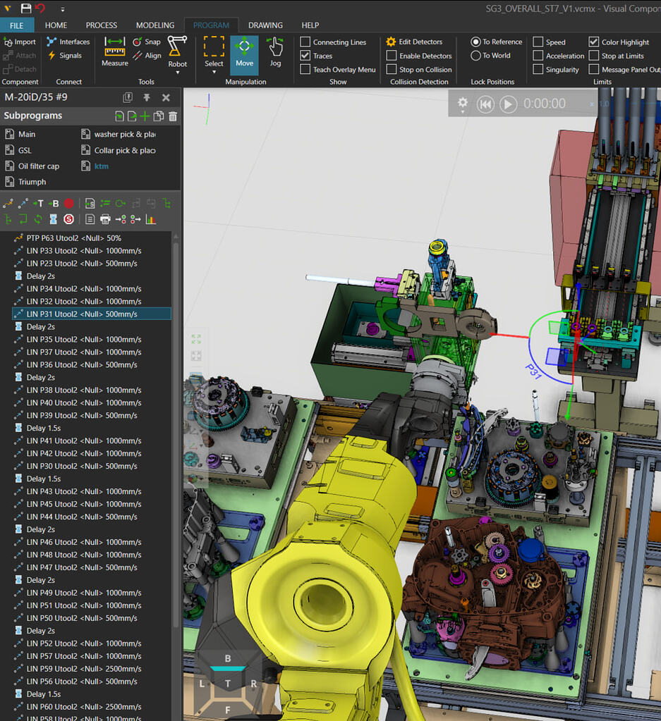 Robot not moving to position when program line selected - Robot ...