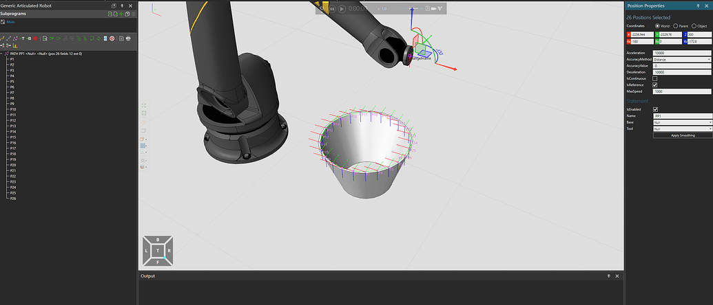 How to independently define, modify and delete trajectory points in the ...