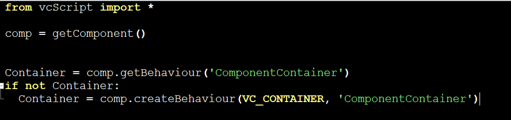 Create a behavior - Python Programming - Visual Components - The ...