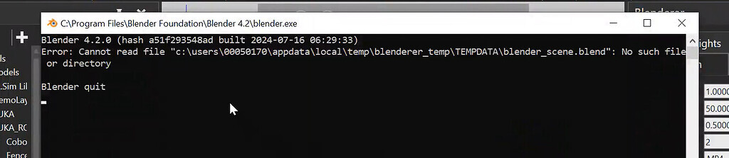 Blender error - General Questions - Visual Components - The Simulation ...