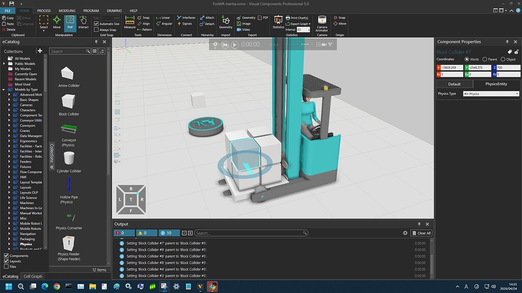 Forklift Transport with Inertia - Component Modeling - Visual ...